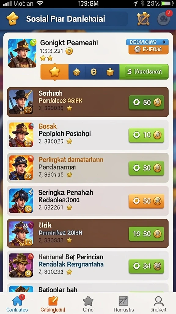 888r - Karakter-karakter unik dalam game.