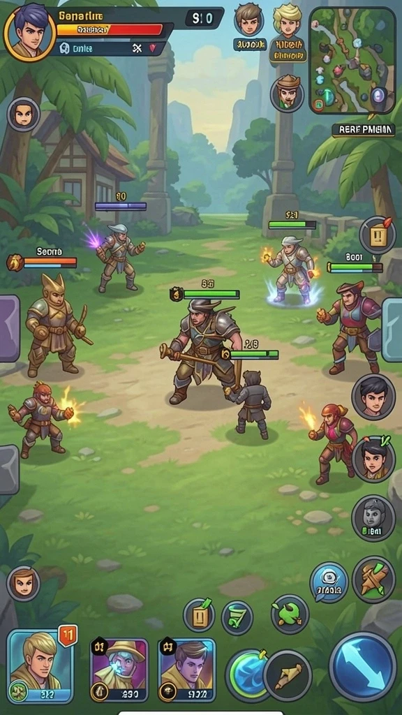qqnusa - Screenshot menunjukkan dunia fantasi yang indah.